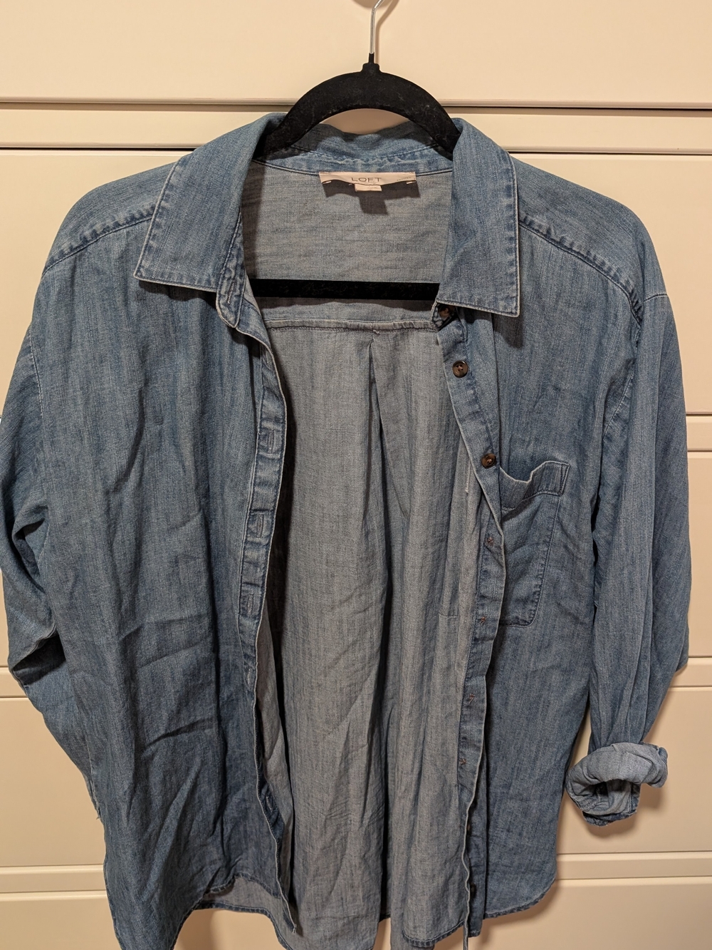 LOFT Light Blue Denim Shirt Jacket